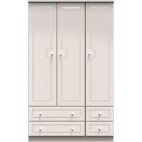 Ready Assembled 2 U Stratford Tall Triple 2 Drawer + Drawer Wardrobe (Ready Assembled) in Taupe