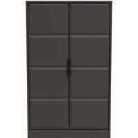 Ready Assembled 2 U Seattle 2 Door Midi Wardrobe (Ready Assembled) in Dark Grey