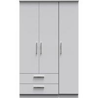 Ready Assembled 2 U Windsor Triple 2 Drawer Wardrobe (Ready Assembled) in Mid Grey