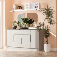 Ready Assembled 2 U Lucca 4 Door 1 Drawer Wide Unit (Ready Assembled) in Dark Grey