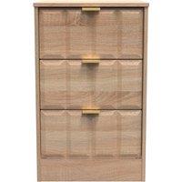 Ready Assembled 2 U Seattle 3 Drawer Bedside Cabinet (Ready Assembled) in Light Oak