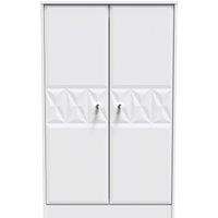 Ready Assembled 2 U Memphis 2 Door Midi Wardrobe (Ready Assembled) in White