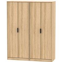 Ready Assembled 2 U Fuji Quad Wardrobe (Ready Assembled) in Natural