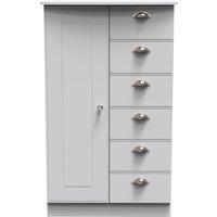 Ready Assembled 2 U Albert 1 Door 5 Drawer Childrens Wardrobe (Ready Assembled) in Grey