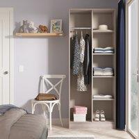 Ready Assembled 2 U Fuji Open Wardrobe (Ready Assembled) in Light Grey