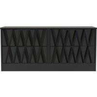 Ready Assembled 2 U Washington 4 Drawer Bed Box (Ready Assembled) in True Black