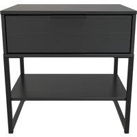 Ready Assembled 2 U Tamworth Single 1 Drawer Bedside Cabinet (Ready Assembled) in Black