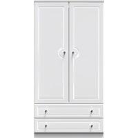 Ready Assembled 2 U Stratford Wide 2 Drawer Wardrobe (Ready Assembled) in White