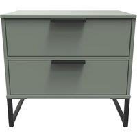 Ready Assembled 2 U Tamworth 2 Drawer Bedside Cabinet (Ready Assembled) in Pale Green