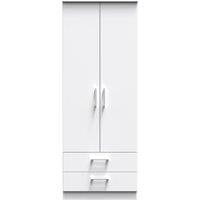 Ready Assembled 2 U Cornwall 2 Door 2 Drawer Wardrobe (Ready Assembled) in White