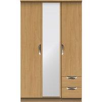 Ready Assembled 2 U Holborn Triple Mirror + Drawer Wardrobe (Ready Assembled) in Brown