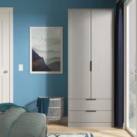 Ready Assembled 2 U Menai 2 Door 2 Drawer Wardrobe (Ready Assembled) in Dark Grey