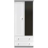 Ready Assembled 2 U Stratford 2 Door 2 Drawer Mirrored Wardrobe (Ready Assembled) in White
