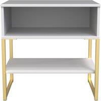 Ready Assembled 2 U Tamworth Single Open Bedside Cabinet (Ready Assembled) in White