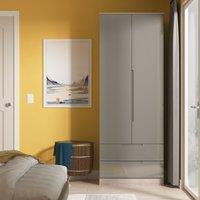 Ready Assembled 2 U Lucca 2 Door 2 Drawer Wardrobe (Ready Assembled) in Grey