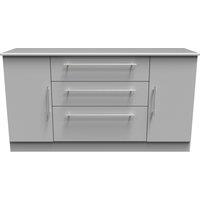 Ready Assembled 2 U Carlton Wide 2 Door 3 Drawer Unit (Ready Assembled) in Grey