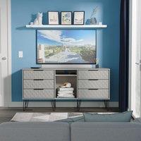 Ready Assembled 2 U Islay 6 Drawer Sideboard (Ready Assembled) in Dark Grey