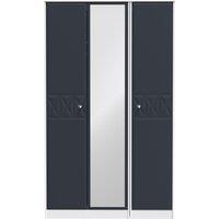 Ready Assembled 2 U Memphis Tall Triple Mirror Wardrobe (Ready Assembled) in Dark Blue