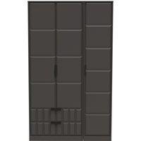 Ready Assembled 2 U Seattle Triple Wardrobe with 2 Drawers (Ready Assembled) in Dark Grey