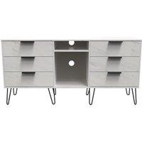 Ready Assembled 2 U Fuji 6 Drawer Sideboard (Ready Assembled) in Off-White