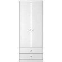 Ready Assembled 2 U Stowe 2 Door 2 Drawer Wardrobe (Ready Assembled) in White