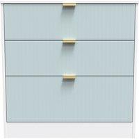 Ready Assembled 2 U Denver 3 Drawer Deep Chest (Ready Assembled) in Duck Egg Blue