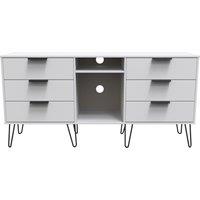 Ready Assembled 2 U Fuji 6 Drawer Sideboard (Ready Assembled) in Mid Grey
