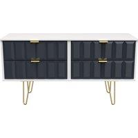 Ready Assembled 2 U Metro 4 Drawer Bed Box (Ready Assembled) in Dark Blue