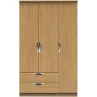 Ready Assembled 2 U Holborn Triple 2 Drawer Wardrobe (Ready Assembled) in Brown