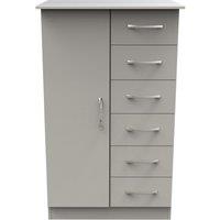 Ready Assembled 2 U Hampshire 1 Door 5 Drawer Childrens Wardrobe (Ready Assembled) in White