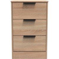 Ready Assembled 2 U Denver 3 Drawer Bedside Cabinet (Ready Assembled) in Light Oak