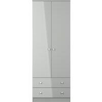 Ready Assembled 2 U Newlyn 2 Door 2 Drawer Wardrobe (Ready Assembled) in Dark Grey