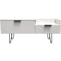 Ready Assembled 2 U Fuji TV Console Unit (Ready Assembled) in Off-White