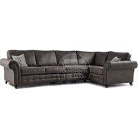 Furnishings For Less UK Oakland Charcoal Chesterfield 5 Seater L Shape Large Corner Sofa