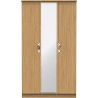 Ready Assembled 2 U Holborn Tall Triple Mirror Wardrobe (Ready Assembled) in Brown