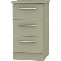 Ready Assembled 2 U Trent 3 Drawer Bedside Cabinet (Ready Assembled) in Light Brown
