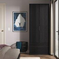 Ready Assembled 2 U Islay 2 Door 2 Drawer Wardrobe (Ready Assembled) in Black