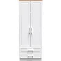 Ready Assembled 2 U Norfolk 2 Door 2 Drawer Wardrobe (Ready Assembled) in White