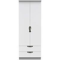 Ready Assembled 2 U Holborn 2 Door 2 Drawer Wardrobe (Ready Assembled) in White