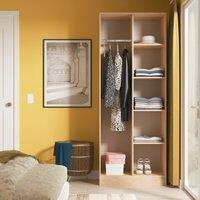 Ready Assembled 2 U Metro Open Wardrobe (Ready Assembled) in Light Oak