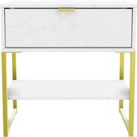 Ready Assembled 2 U Tamworth Single 1 Drawer Bedside Cabinet (Ready Assembled) in Off-White
