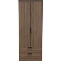Ready Assembled 2 U Fuji 2 Door 2 Drawer Wardrobe (Ready Assembled) in Walnut