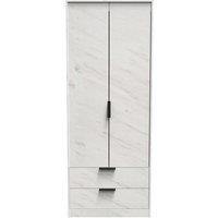 Ready Assembled 2 U Fuji 2 Door 2 Drawer Wardrobe (Ready Assembled) in Off-White