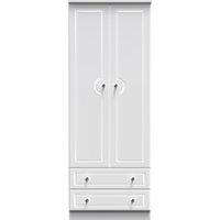 Ready Assembled 2 U Stratford 2 Door 2 Drawer Wardrobe (Ready Assembled) in White