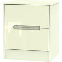 Ready Assembled 2 U Bristol 2 Drawer Bedside Cabinet (Ready Assembled) in Cream