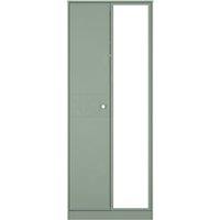 Ready Assembled 2 U Memphis Tall 2 Door Mirrored Wardrobe (Ready Assembled) in Pale Green