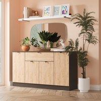 Ready Assembled 2 U Norway 4 Door 1 Drawer Wide Unit (Ready Assembled) in Dark Grey