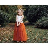 UK Flower Girl Boutique Girl's Felicity Couture Flower Girl Set - Burnt Orange | Size: 12-13 Years