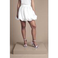 Oasis Women's Puffball Mini Skirt in Ivory | Size: 10