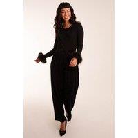 Blue Vanilla Women's Sparking Wide Leg Trouser in Black | Size: Small
